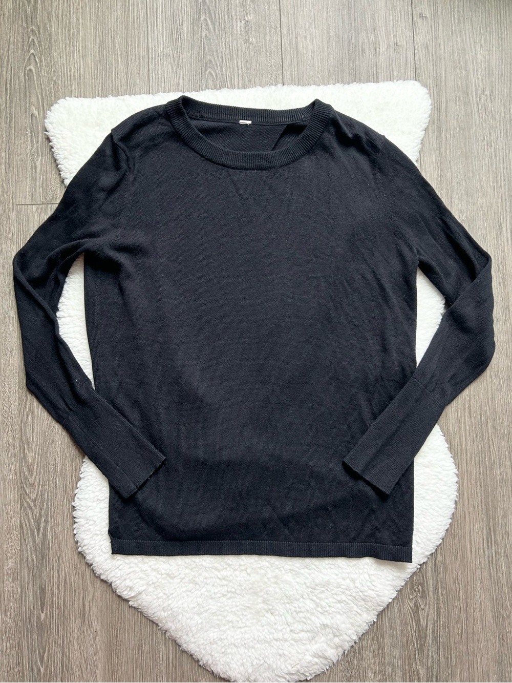 Lululemon Open Back Black Crewneck Sweater